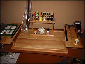 Fishing Fly Tying Work Bench, Station, Desk Top, Table Top, fly