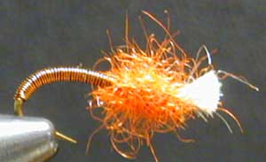 copper and orange buzzer fly pattern